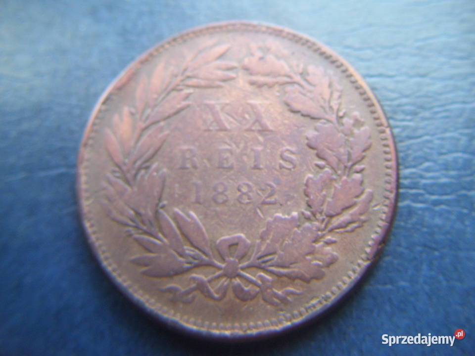 Stare monety 20 real 1882 Portugalia