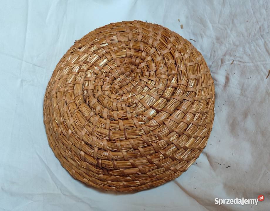 Słomiana taca koszyk chlebowy vintage boho antyk Gdańsk