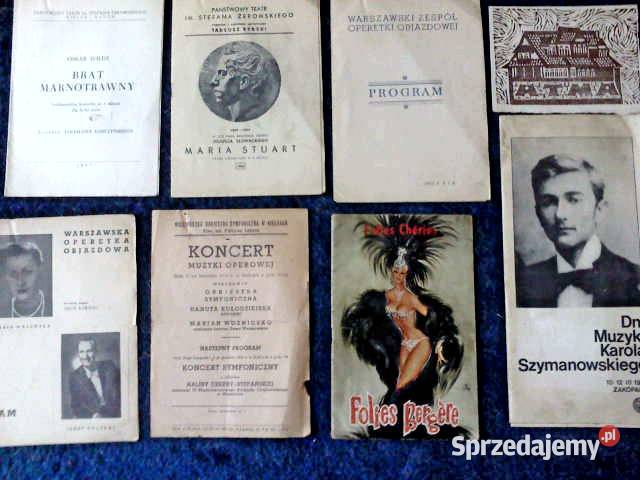 Programy teatralne i muzyczne lata 50te Pozostałe małopolskie