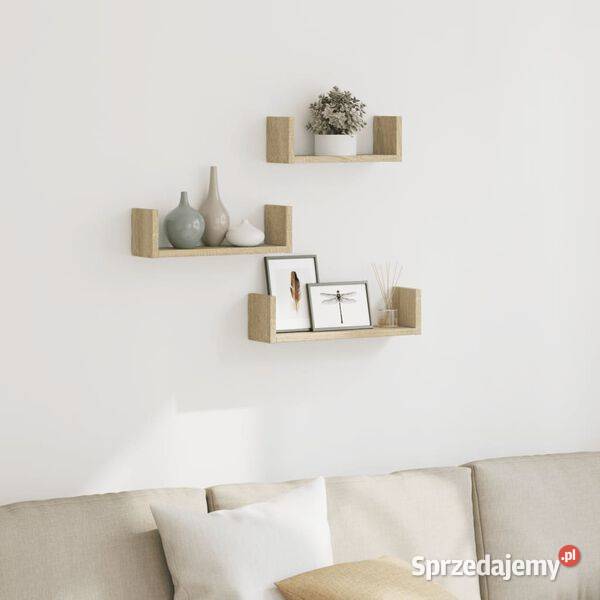 vidaXL Półki ścienne 3 dąb sonomaSKU853310 Warszawa