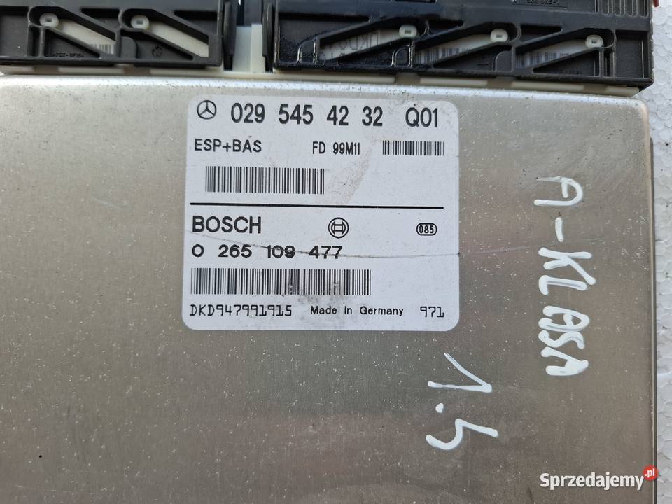 Sterownik Moduł ESP Mercedes AKlasa W168 osobowe lubelskie Wisznice