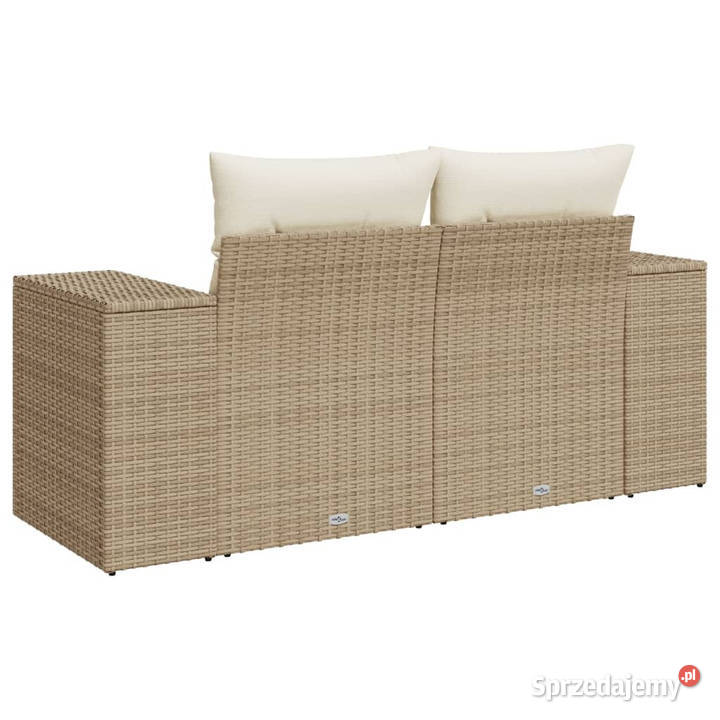 Sofa ogrodowa z poduszkami 2osobowa beżowa Krzesła ogrodowe Warszawa