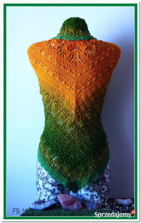 Chusta ombre w kolorze miodowozielonym Skarżysko-Kamienna