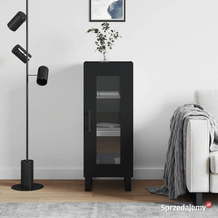 Szafka czarna 345x34x90 materiał drewnopochodny
