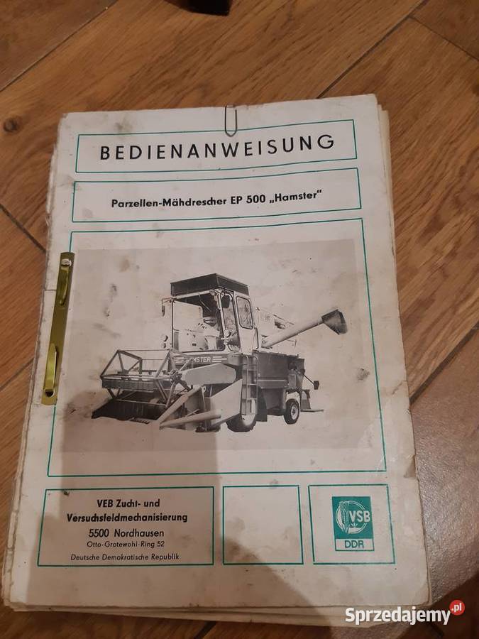 Kombajn Hamster EP 500 DDR VEB Fortschritt dolnośląskie Świdnica sprzedam