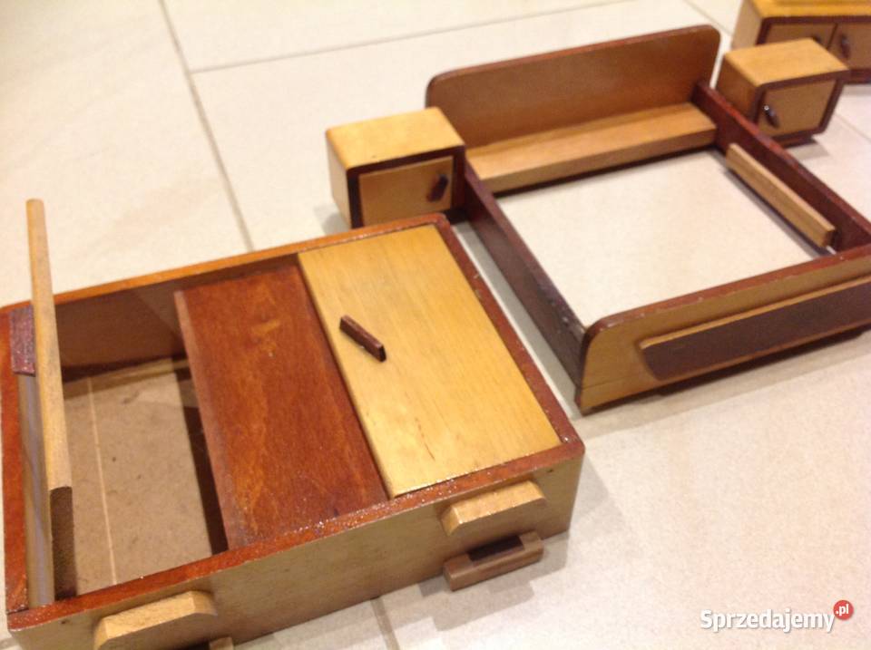 Mebelki Drewniane Vintage Lalek Sypialnia lata Pozostałe lubuskie Nowa Sól