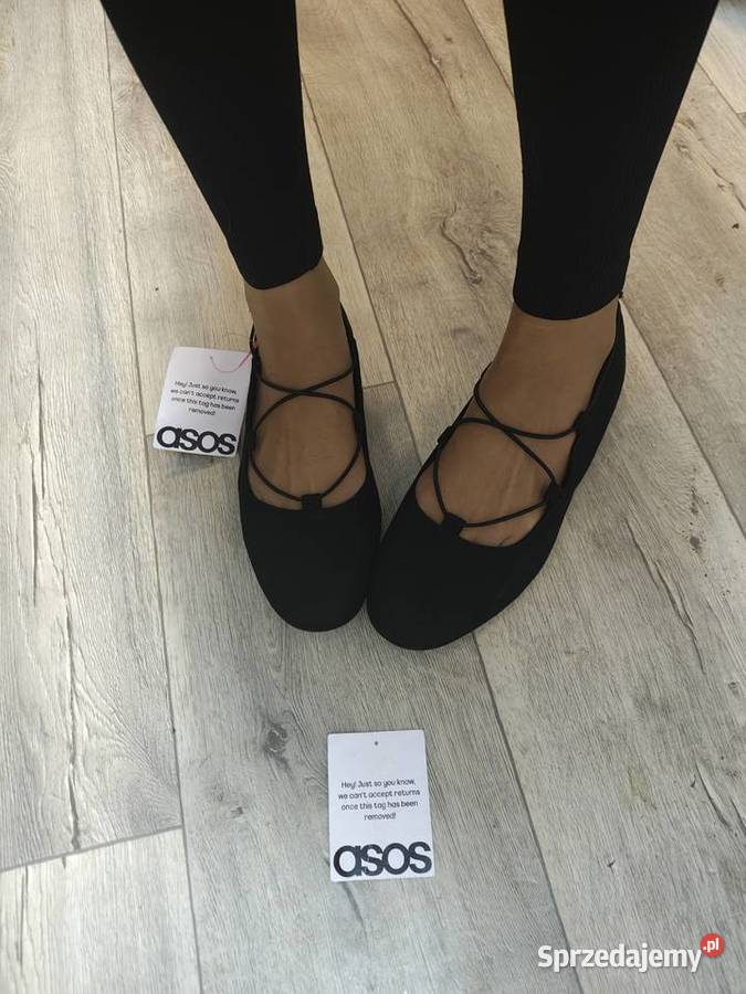 42 ASOS Design Czarne baleriny wieczorowe z Balerinki Kraków