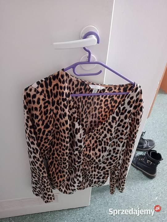 Bluzka z długim rękawem w panterkę Panterka Białystok