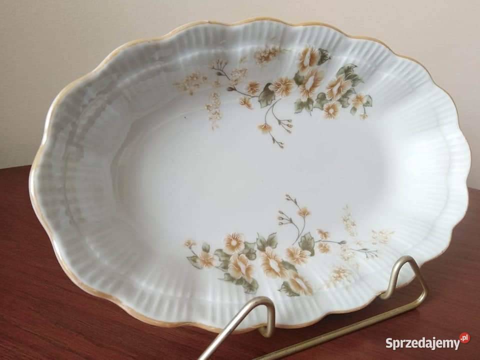 Półmisek porcelanowy brąz dolnośląskie Wałbrzych