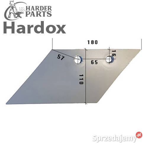 Lemiesz przedpłużka HARDOX 631101L części do Suwałki