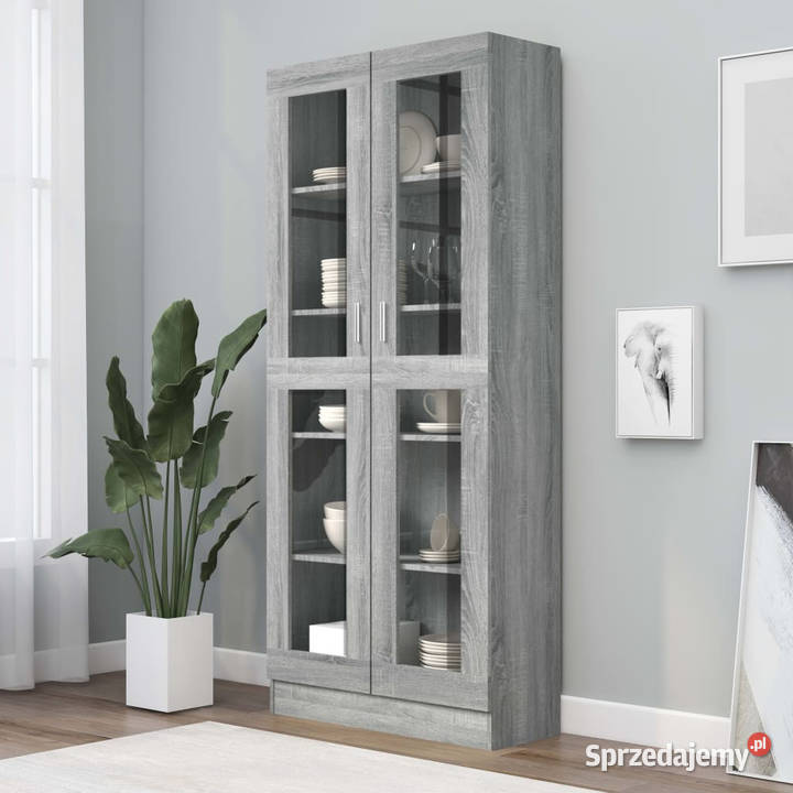 Witryna szary dąb sonoma 825x305x1855 WM815622 mazowieckie sprzedam