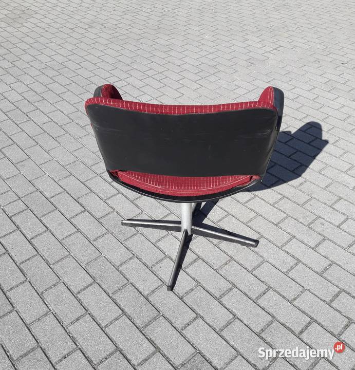 Fotel obrotowy muszelka PRL Vintage design lata Gdynia
