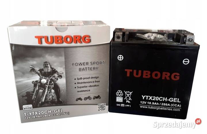 Akumulator żelowy Tuborg YTX20CHGEL189Ah 280A Konin