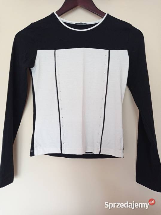 Czarnobiała bluzeczka dziewczynki Hajnówka