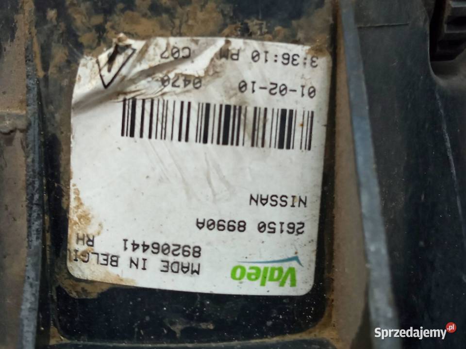 HALOGEN PRZÓD 89206441 Nissan Qashqai I 20072013