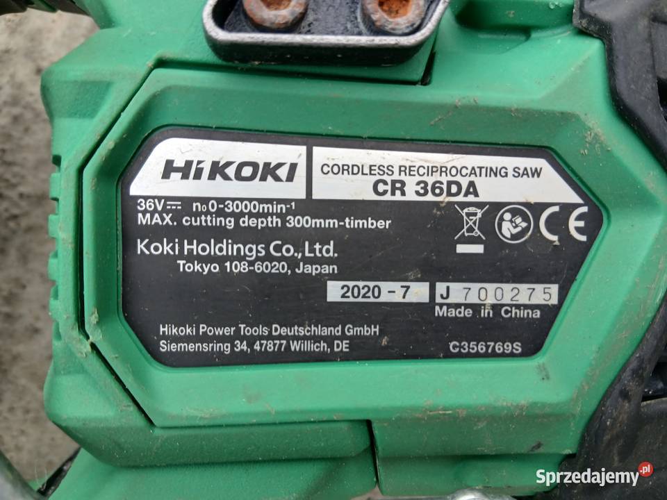 HiKOKI CR36DA Piła szablasta lisi ogon BODY bez Szczerbice