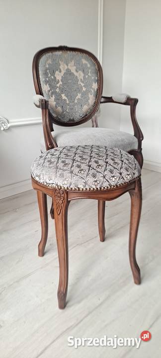 Stylowa pufa podnóżek stołek taboret ornament 48cm zachodniopomorskie Szczecin