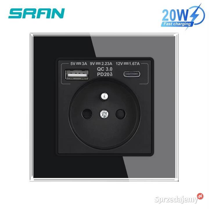 Gniazdo elektryczne 230v 20W szybkiego ładowania Sosnowiec