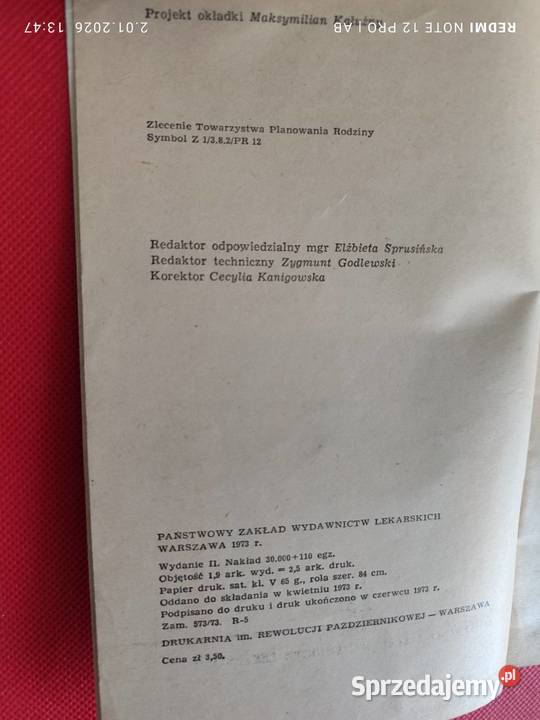 Czy jestem w ciąży dr Zb Sternadel PZWL 1973 r Katowice
