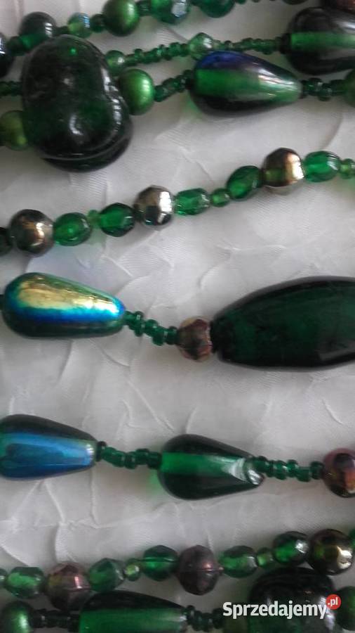 NASZYJNIK Z ZIELONEGO SZKŁA WENECKIEGO