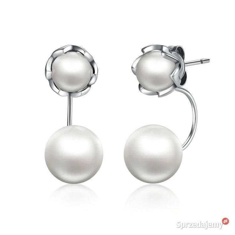 Nowe srebrne kolczyki srebro 925 perly perelki