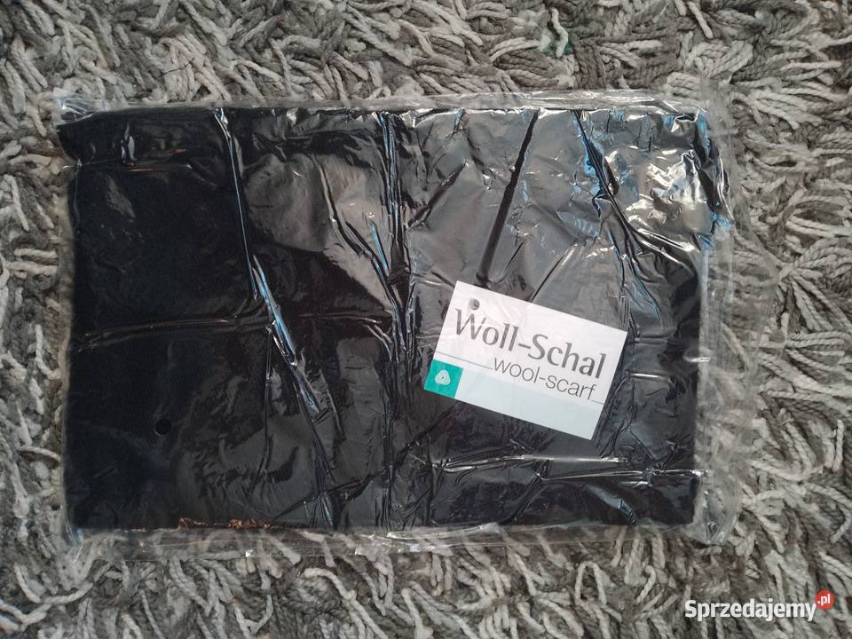 Szal szalik damski wełna czarny Chrzanów