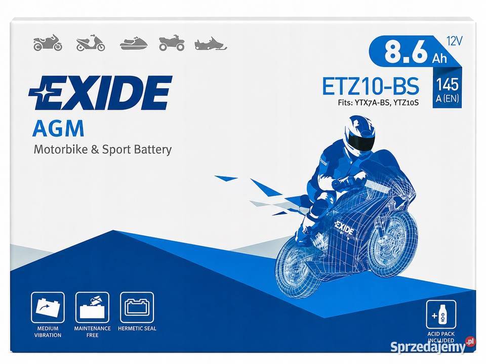 Akumulator EXIDE ETZ10BS 86Ah 145A Jelcz-Laskowice