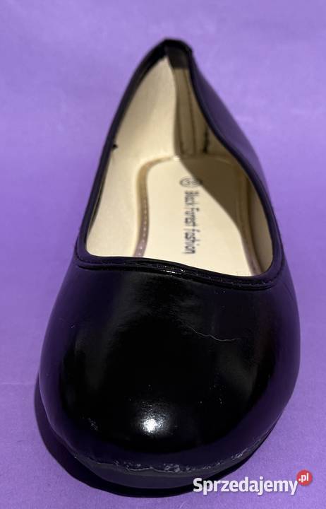 Czarne lakierowane baleriny rozmiar 39