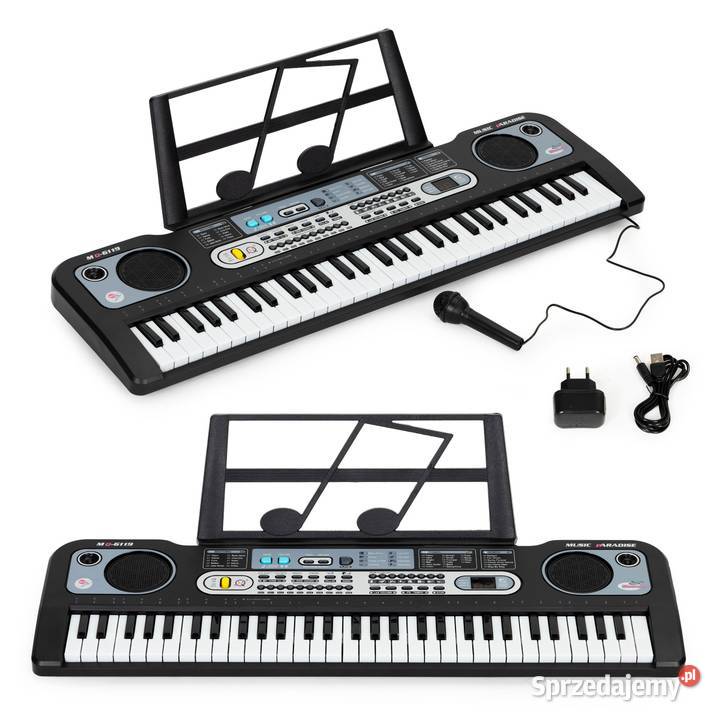 Duży keyboard pianino z mikrofonem dzieci