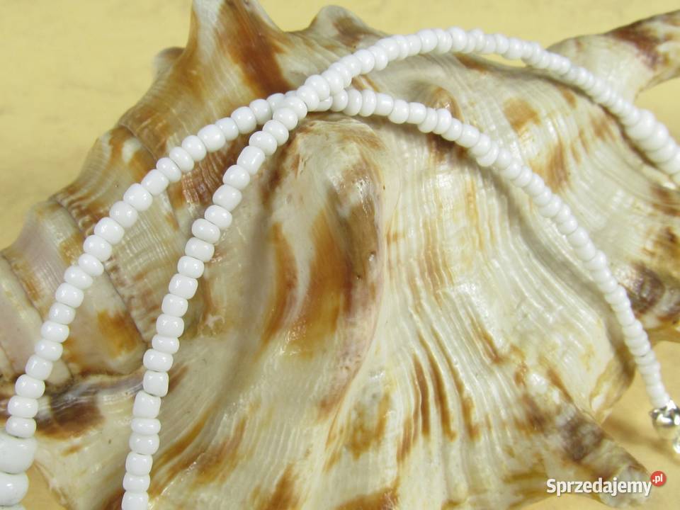 Naszyjnik bransoletka kolczyki zestaw biały róż Katowice