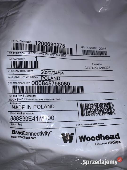 Molex Industrial 888S30E41M100 MIC 8P MMFE 10M Warszawa