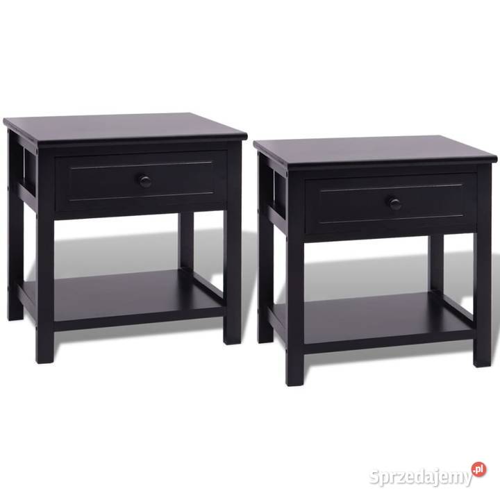 vidaXL Szafki nocne 2 drewniane czarne242873 Warszawa sprzedam