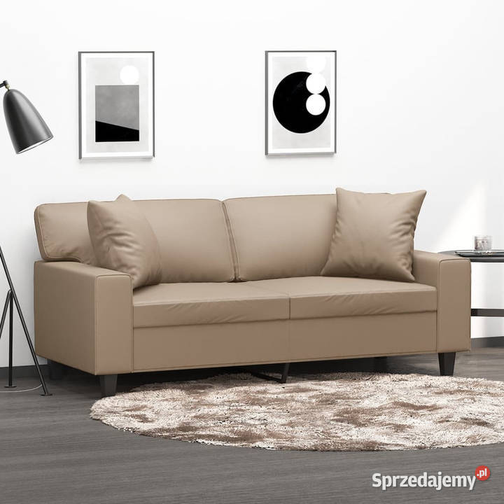 2osobowa sofa z poduszkami cappuccino 140 mazowieckie
