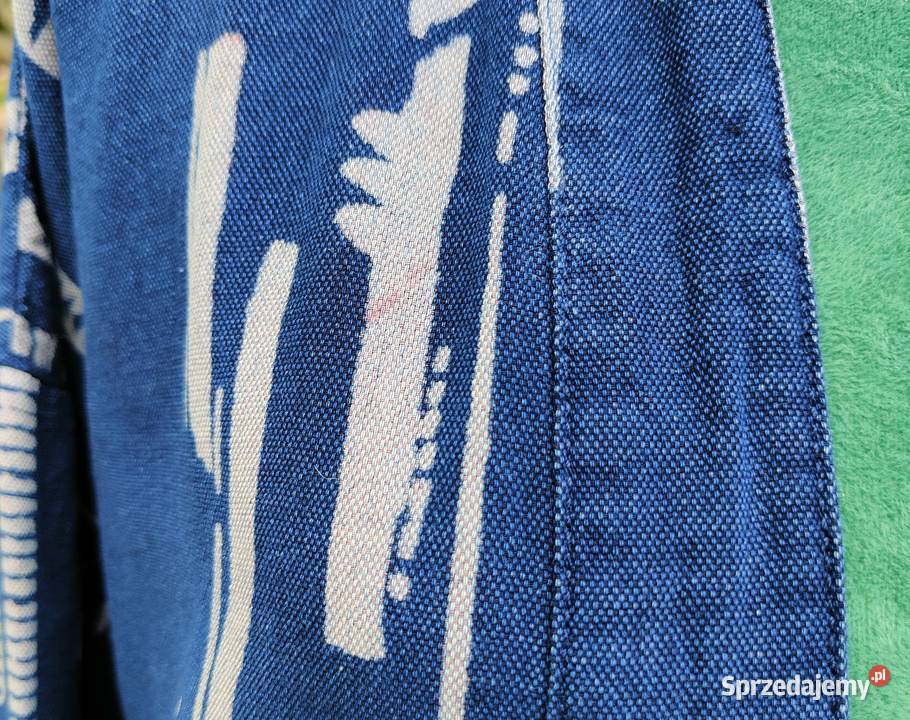 Niebieska granatowa narzutka PullBear boho zachodniopomorskie
