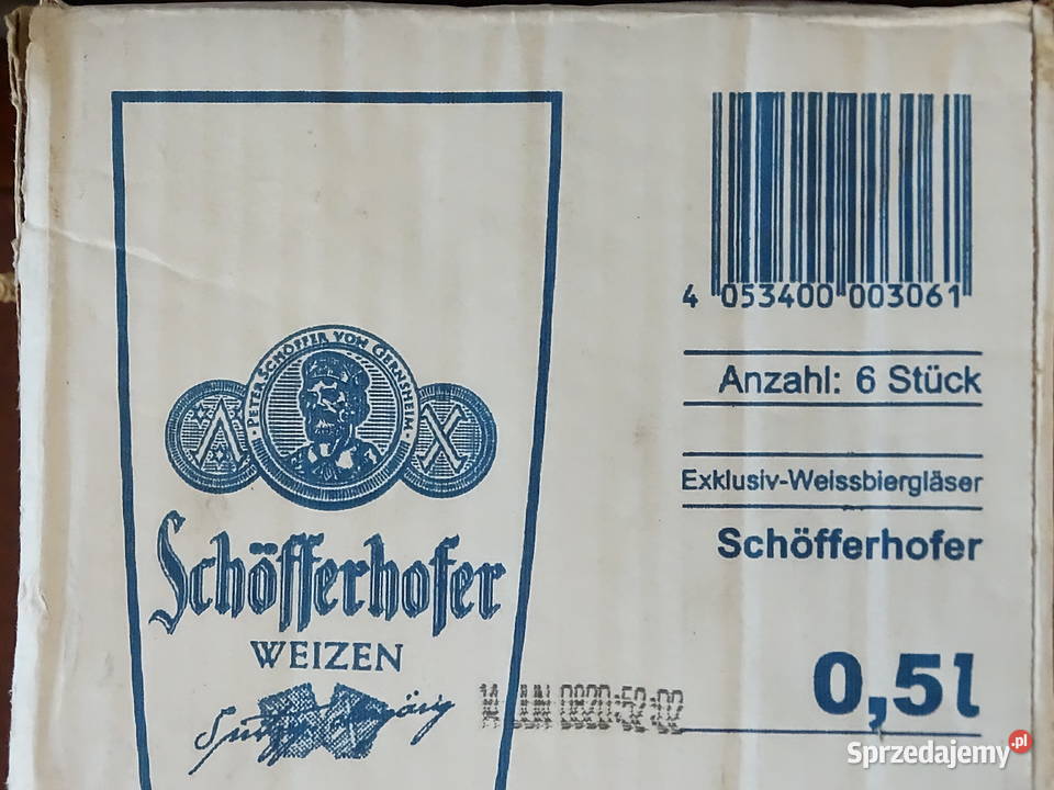 Szklanki Do Piwa Schfferhofer Weizen 05L Sahm Biłgoraj