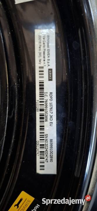 Pralka HOTPOINT Mod RDPD 107617 JKD EU Przodkowo