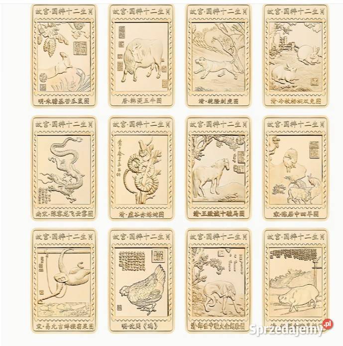 Kolekcjonerski zestaw znaków chińskiego Zodiaku Warszawa