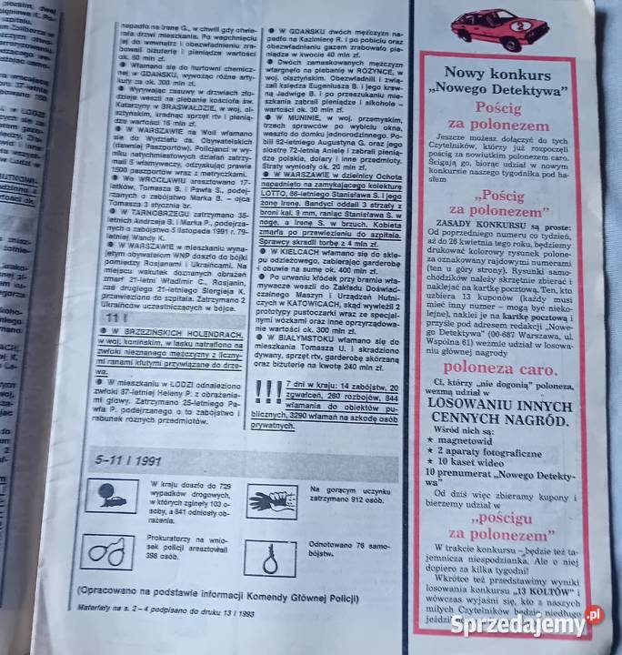 Tygodnik Nowy Detektyw 4 130 1993 r Koźminek