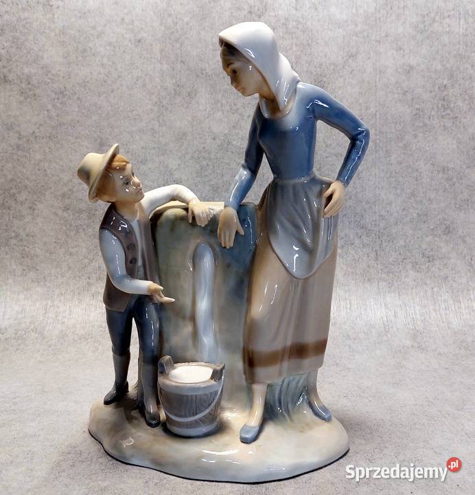 LLADRO seria Zaphir 575 Dzieci fontannie duża Grabówka