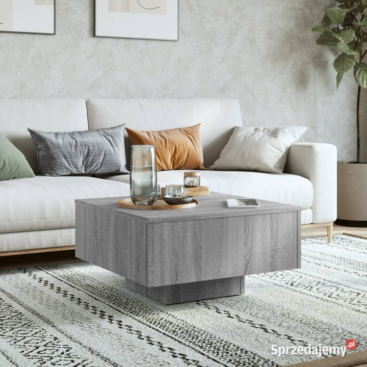 Stolik kawowy szary dąb sonoma 60x60x315 Warszawa