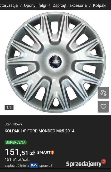Kołpaki Ford 16 Komplet Stan idealny Nowe Zawiercie