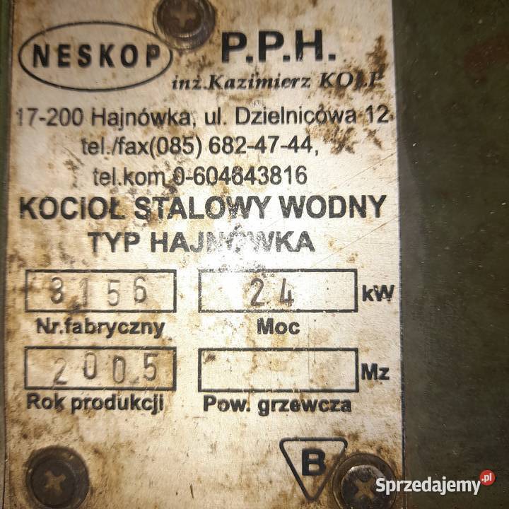Sprzedam kocioł piec 24KW Płyćwia