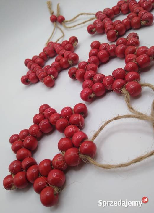 Zestaw 5 drewnianych koralikowych gwiazdek Gdańsk