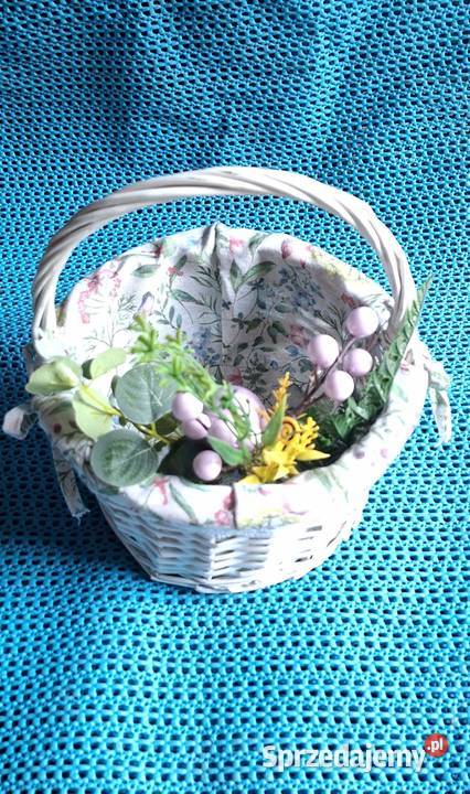 Koszyczek Wielkanocny okrągły biały biały Małkinia Górna