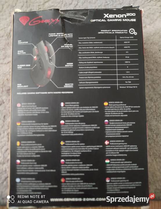 Okazja Myszka gamingowa Genesis xenon 200 Zamość sprzedam