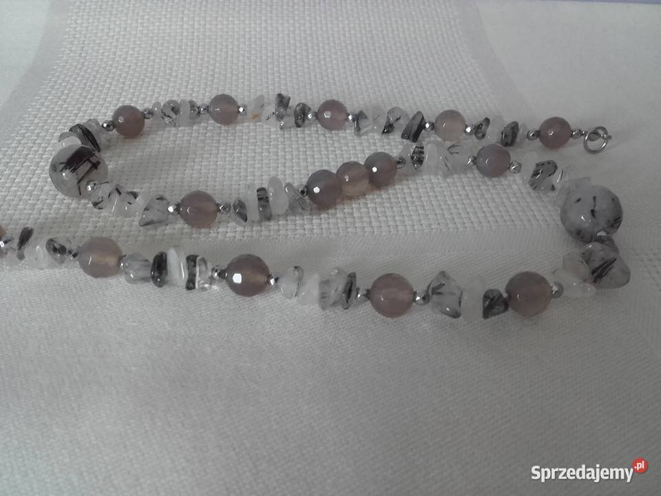 Naszyjnik agat kwarc hematyt Warszawa