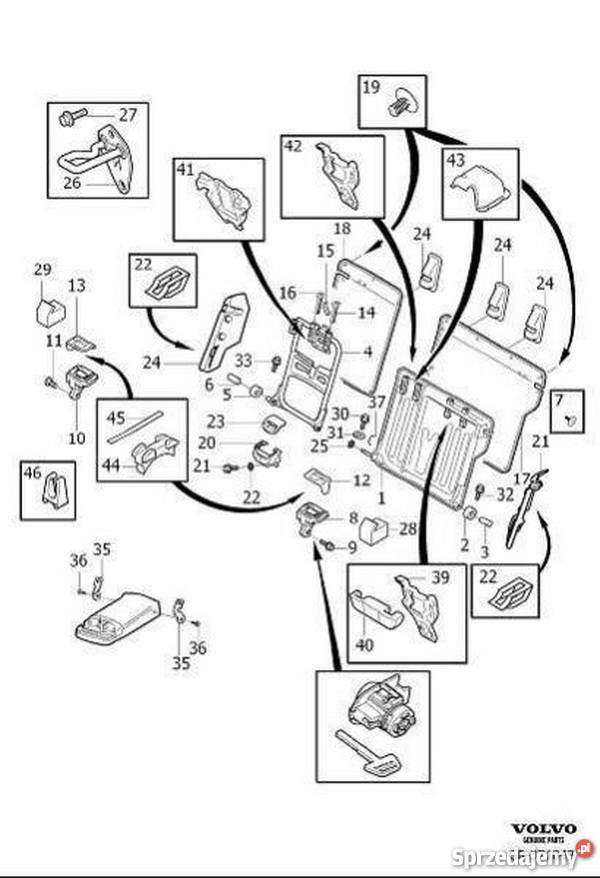 Maskownica zaczepów bagażu w plecach kanapy Białystok