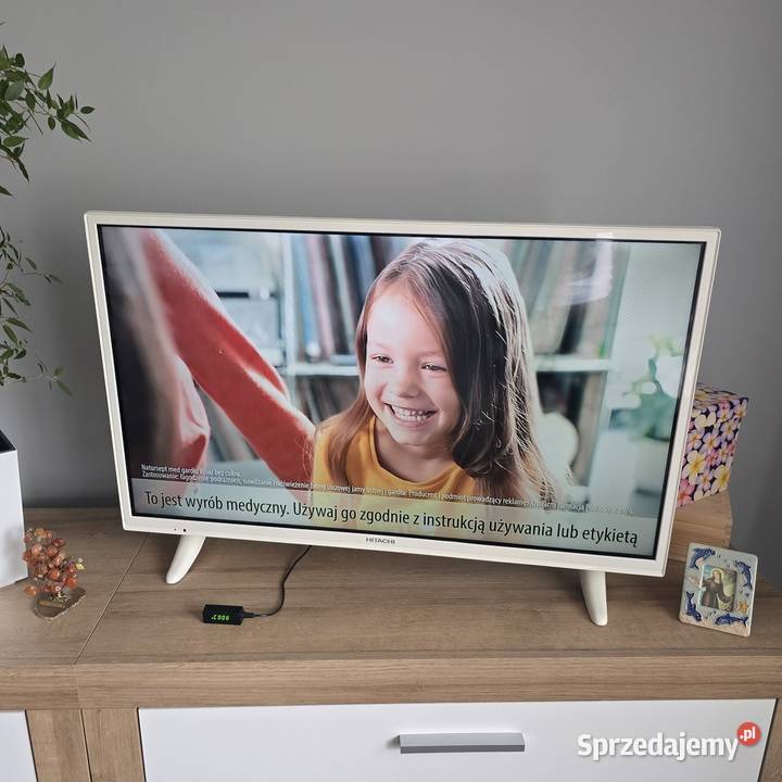 Telewizor 32 biały HITACHI 32HBC01W dekoder 32cale Koluszki