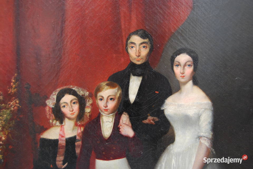 Teofil Kwiatkowski obraz Portret rodzinny 1840 Malarstwo Poznań