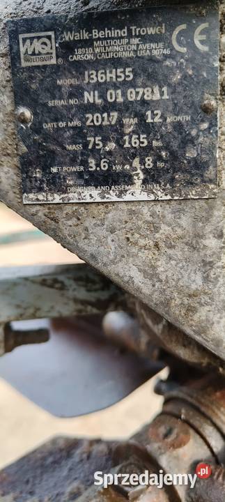 Zacieraczka do betonu White Man 90 silnik Honda Namysłów sprzedam